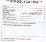 hypoglycaemia record